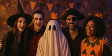 Load image into Gallery viewer, Group of friends in halloween costumes